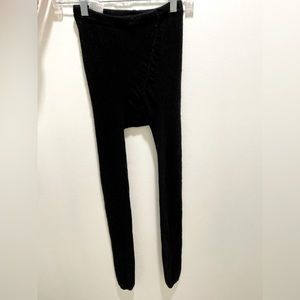 Smartwool Merino Wool Footless Baselayer Black Tights Size Large